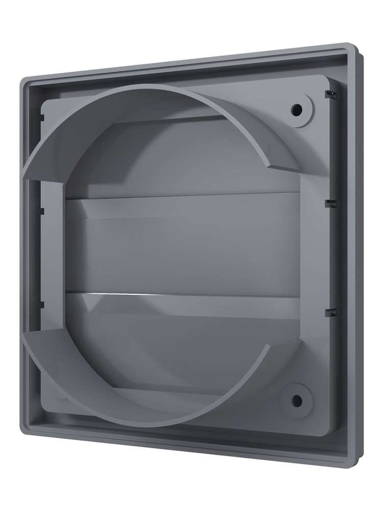 Выход стенной КФ фланец D125 жалюзи 150x150 ASA Gray ERA STREETLINE