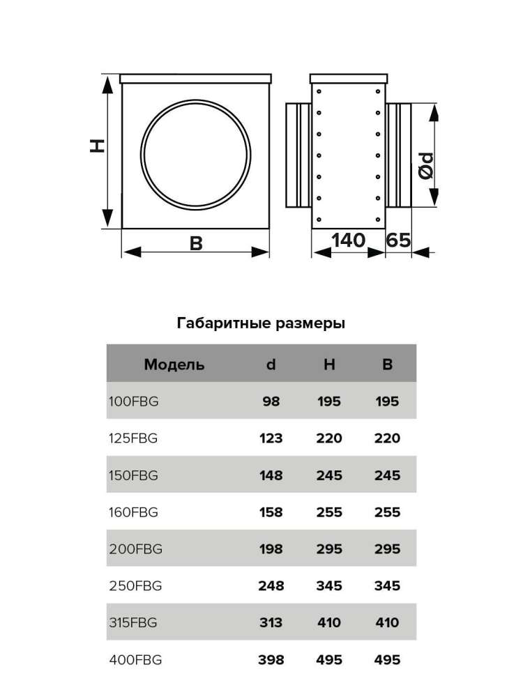 Фильтр воздушный FBG D315 короб G4 оцинкованная сталь ERA PRO