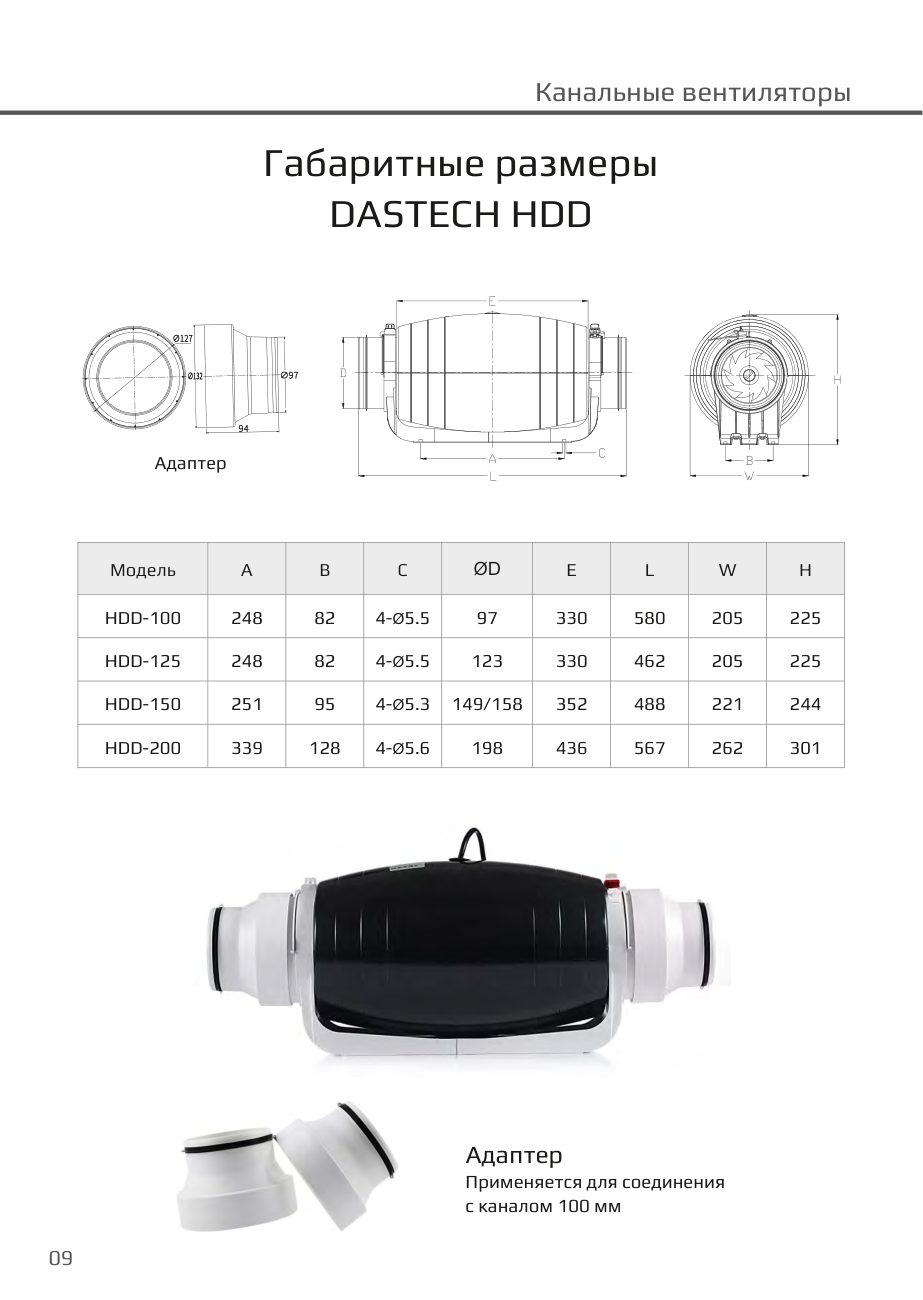 Габаритные размеры HDD Dastech HDD-100P